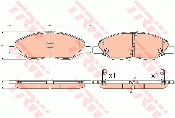 TRW Комплект тормозных колодок, дисковый тормоз GDB3577