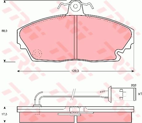 TRW Комплект тормозных колодок, дисковый тормоз GDB479