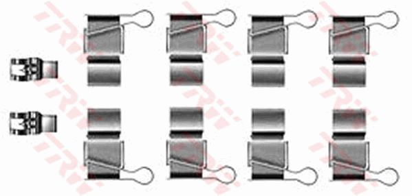 TRW priedų komplektas, diskinių stabdžių trinkelės PFK363