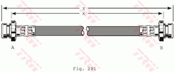 TRW Тормозной шланг PHA213