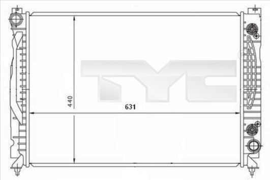 TYC Радиатор, охлаждение двигателя 702-0001