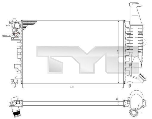 TYC radiatorius, variklio aušinimas 705-0069