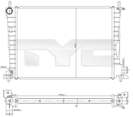 TYC Радиатор, охлаждение двигателя 710-0027