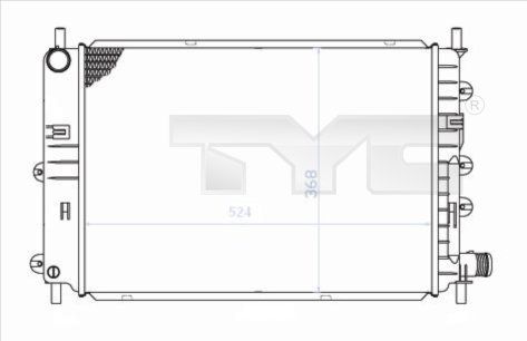 TYC Радиатор, охлаждение двигателя 710-0034