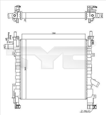 TYC radiatorius, variklio aušinimas 710-0055-R