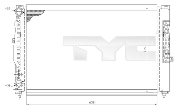 TYC radiatorius, variklio aušinimas 737-0007