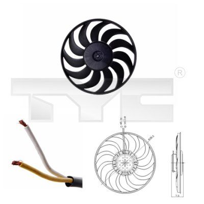 TYC ventiliatorius, radiatoriaus 802-0052