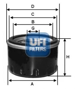 UFI alyvos filtras 23.127.04