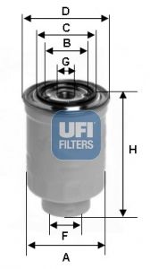 UFI Топливный фильтр 24.119.00