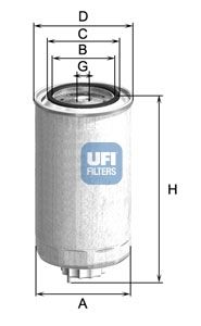 UFI Топливный фильтр 24.312.00