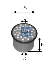 UFI Топливный фильтр 24.390.00