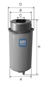 UFI Топливный фильтр 24.457.00
