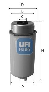 UFI kuro filtras 24.464.00