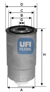 UFI Топливный фильтр 24.528.01