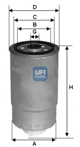 UFI kuro filtras 24.H2O.02