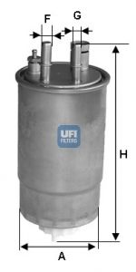 UFI Топливный фильтр 24.ONE.00