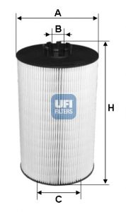 UFI alyvos filtras 25.007.00