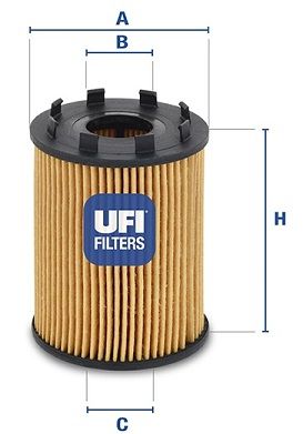 UFI alyvos filtras 25.043.00