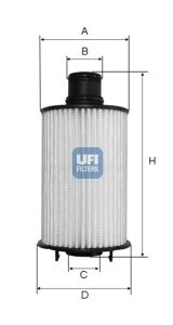 UFI alyvos filtras 25.073.02