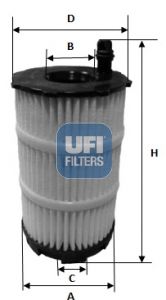 UFI alyvos filtras 25.143.00