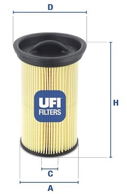UFI Топливный фильтр 26.005.00