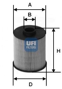 UFI Топливный фильтр 26.006.00