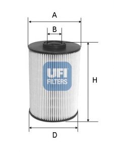 UFI Топливный фильтр 26.037.00