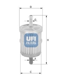 UFI Топливный фильтр 31.001.00