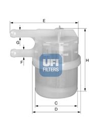 UFI Топливный фильтр 31.020.00