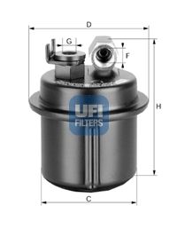 UFI Топливный фильтр 31.535.00