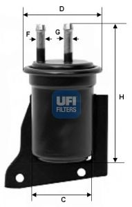 UFI Топливный фильтр 31.542.00
