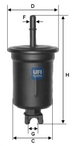 UFI Топливный фильтр 31.548.00