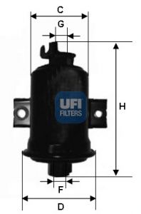 UFI Топливный фильтр 31.557.00