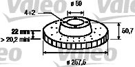 VALEO Тормозной диск 186148