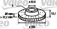 VALEO Тормозной диск 186165