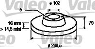 VALEO Тормозной диск 186178