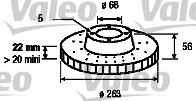 VALEO Тормозной диск 186263