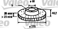 VALEO Тормозной диск 186272