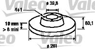 VALEO Тормозной диск 186302