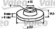 VALEO Тормозной диск 186452