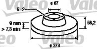 VALEO Тормозной диск 186462