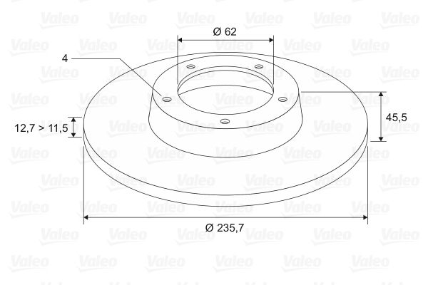 VALEO Тормозной диск 186530