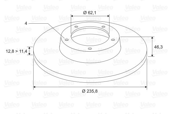 VALEO Тормозной диск 186681