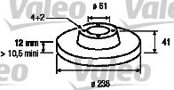 VALEO Тормозной диск 186803