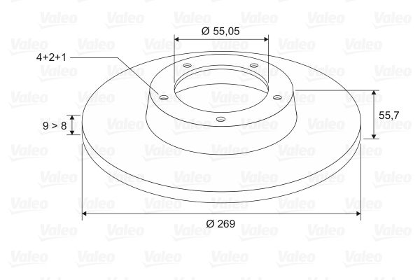 VALEO Тормозной диск 186847