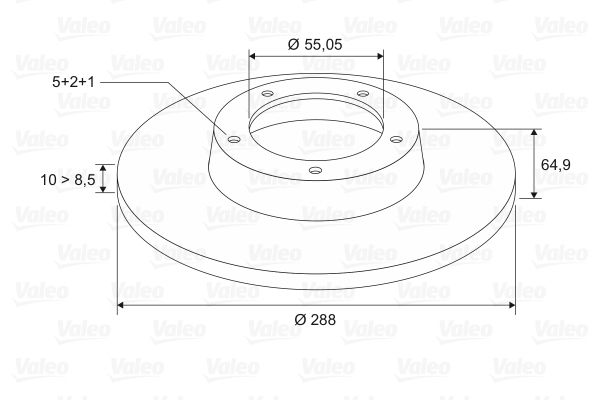 VALEO Тормозной диск 186850