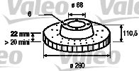 VALEO Тормозной диск 187058