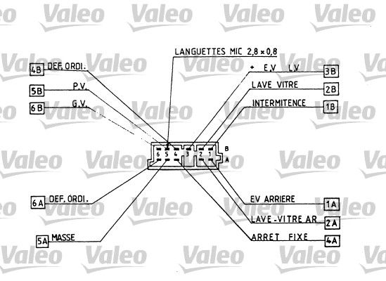 VALEO vairo kolonėlės jungiklis 251266