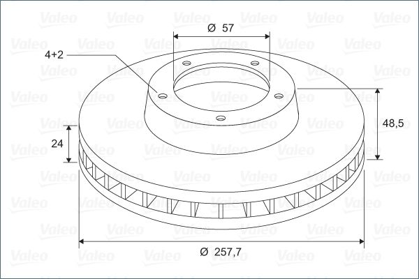 VALEO Тормозной диск 297298