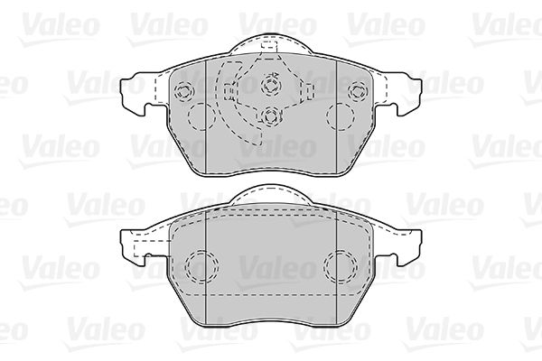 VALEO stabdžių trinkelių rinkinys, diskinis stabdys 301008